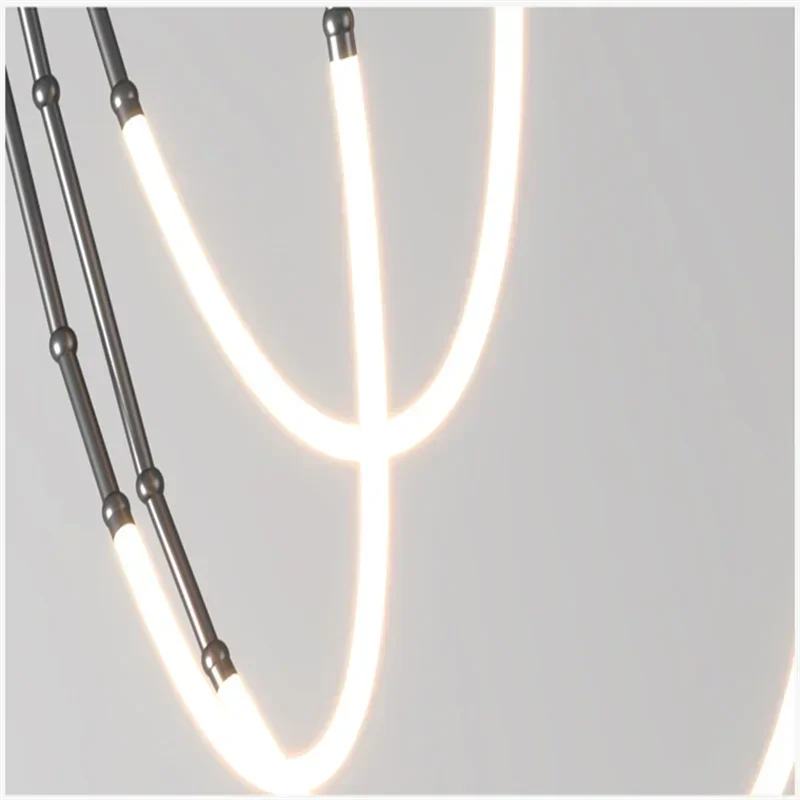 Afralia™ Nordic Art Line LED Pendant Light for Home Decor & Lighting