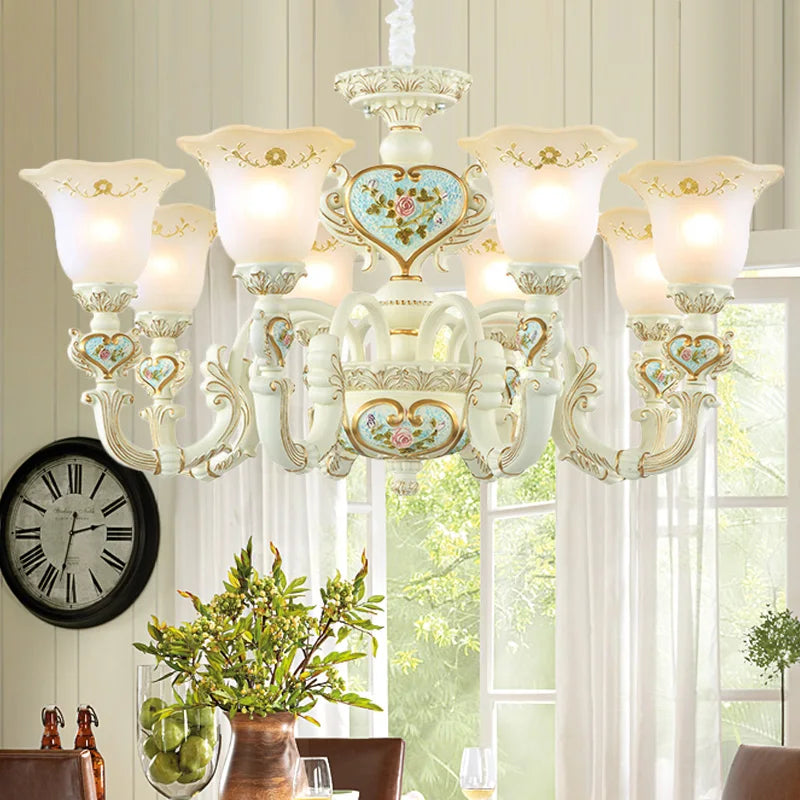 Afralia™ Luxury Resin Chandelier for Elegant Living Room, Dining Room, and Bedroom