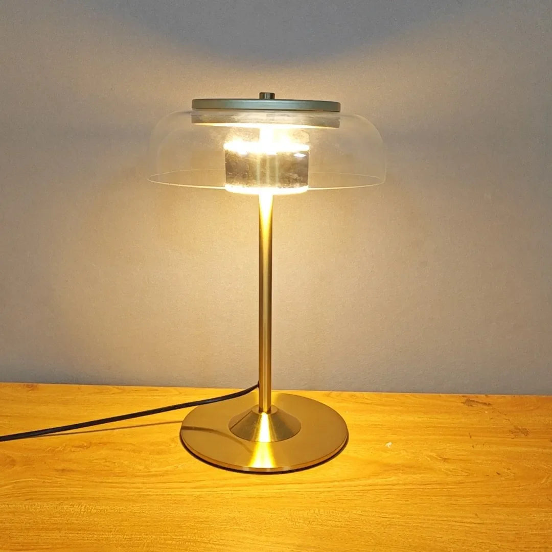 Afralia™ Elegant Mushroom Glass Bowl Table Lamp for Modern Nordic Living Spaces