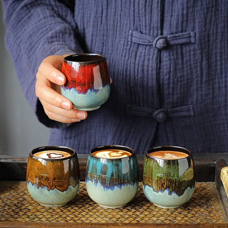 Afralia™ Ceramic Tea & Coffee Cups Set, Single Drinkware for Home, Wholesale - 6Pcs