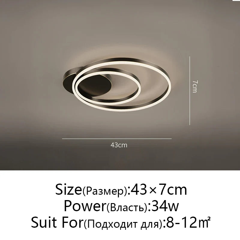 Afralia™ Modern LED Ceiling Chandelier for Living Room Bedroom Kitchen Lighting