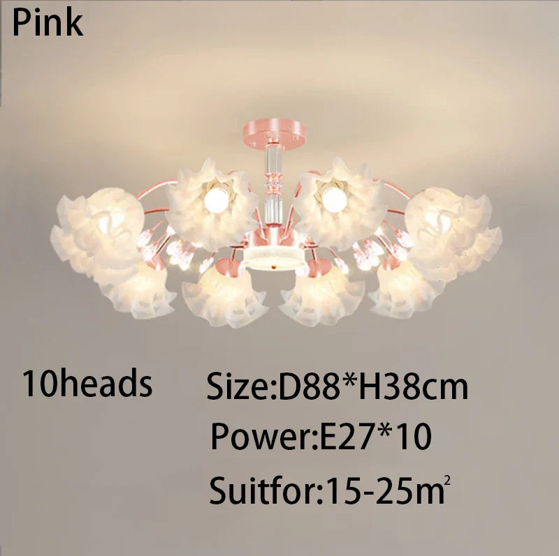 Afralia™ Modern E27 Flower Chandelier for Living Room, Bedroom, and Restaurant