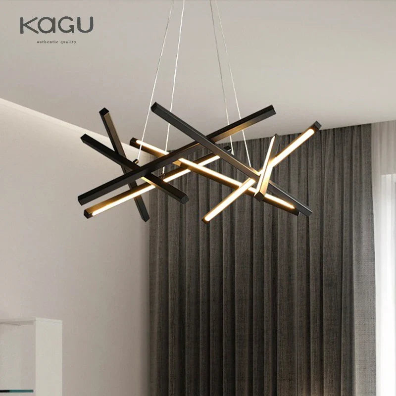 Afralia™ LED Chandelier Remote Control Ceiling Pendant Light for Living Room, Dining Room, Bedroom