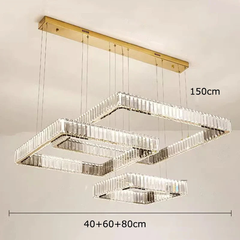 Afralia™ Modern Crystal Pendant Chandelier for Living and Dining Room Lighting