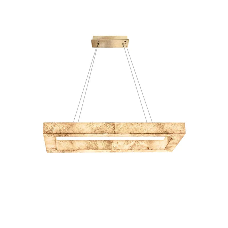 Afralia™ Dimmable LED Chandelier Pendant Light in Gold Chrome & Alabaster