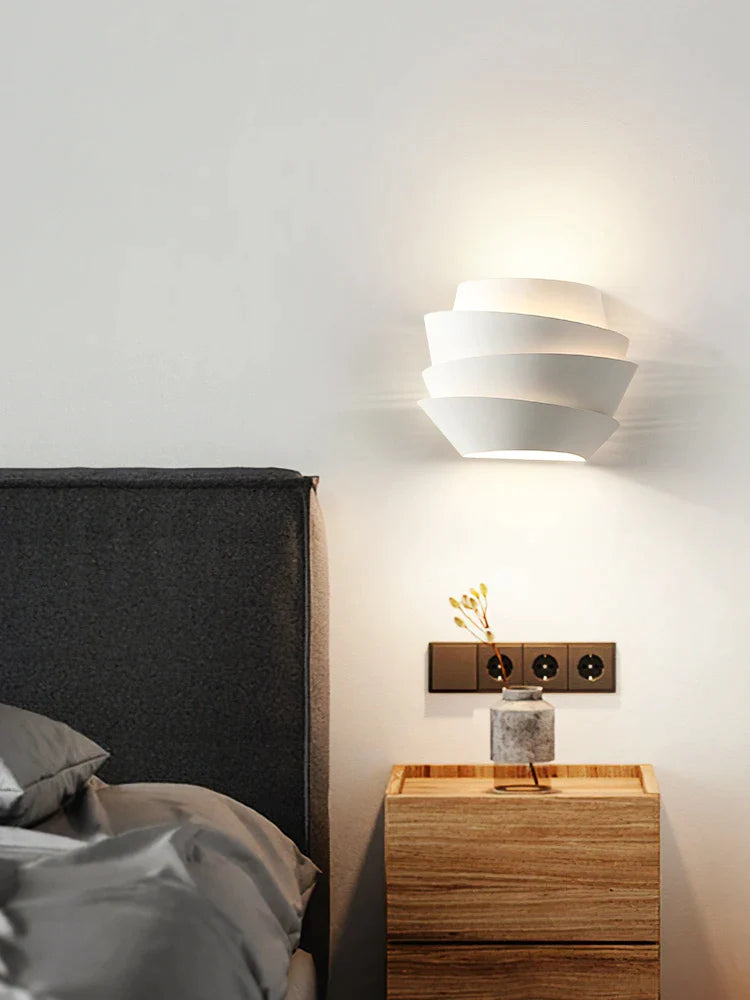 Afralia™ White Metal Pinecone Wall Light: Modern Nordic Style for Bedroom, Living Room, Office