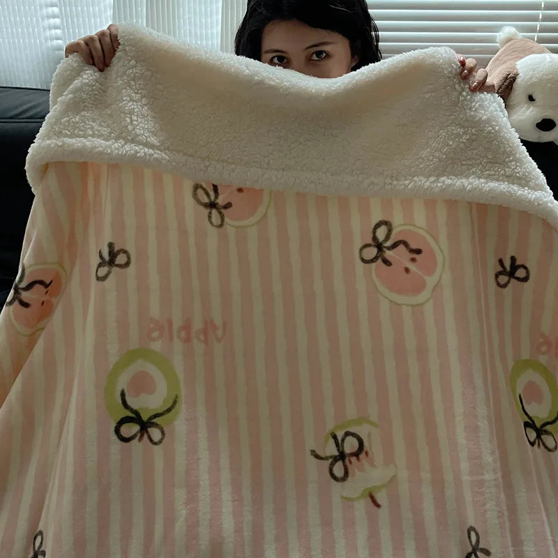 Afralia™ Cozy Fleece Blanket | Multi-Use Office & Home Shawl | Soft & Warm Blanket