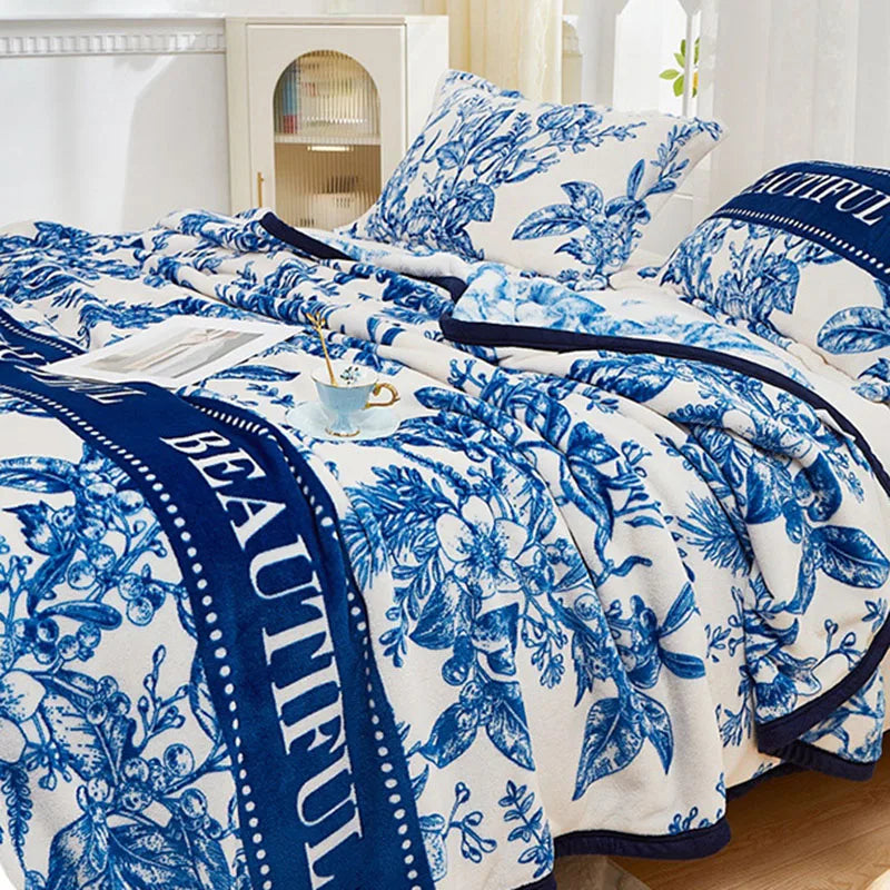 Afralia™ Cozy Flannel Plush Blanket - All Seasons Sofa Cover & Bed Sheet for Queen Double
