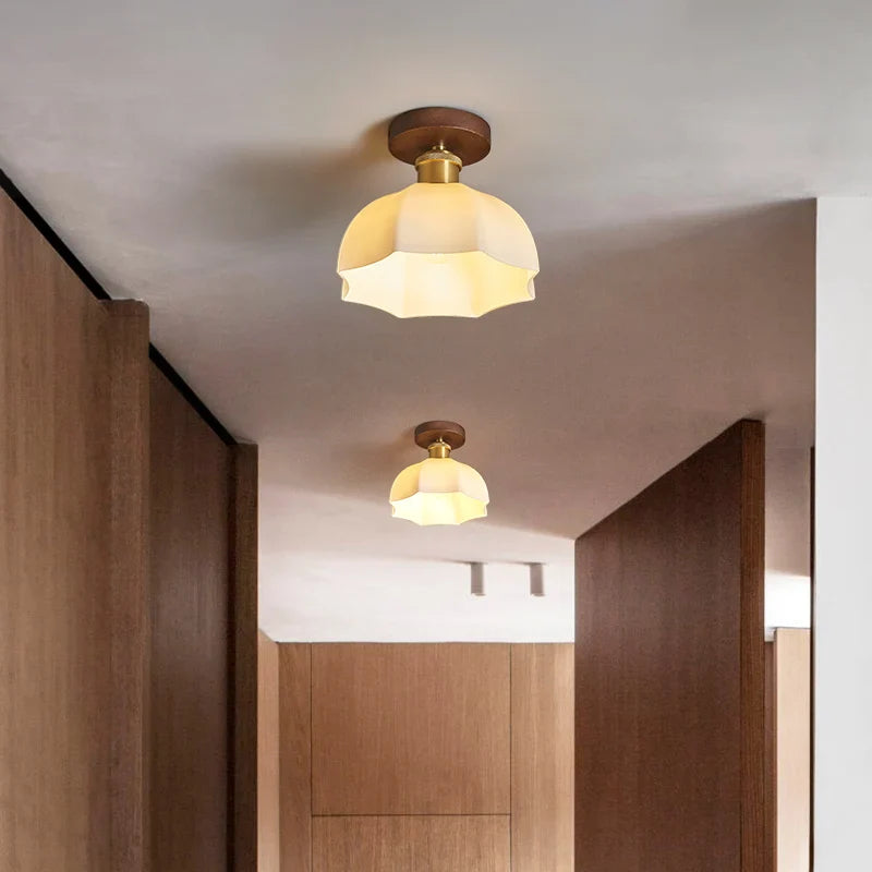 Afralia™ LED Ceiling Light Modern Style Indoor Lighting Aluminum Glass Nordic Lamp