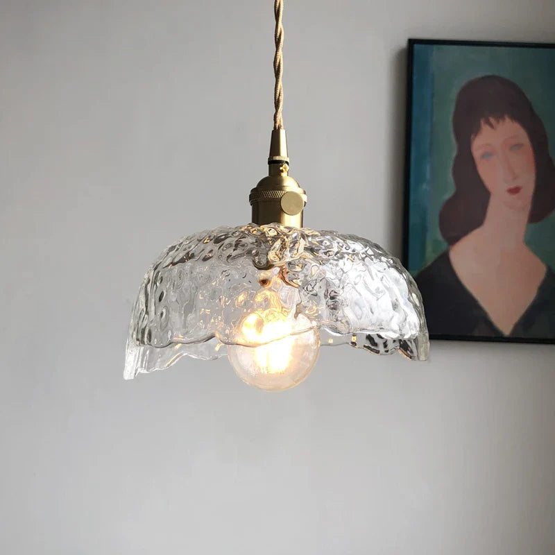 Afralia™ Nordic Green Glass LED Hanging Lamp Indoor Lighting Pendant Light