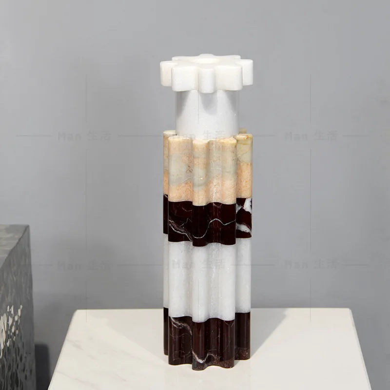 Afralia™ Marble Taper Candle Holders for Elegant Table Centerpiece or Home Decor