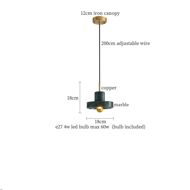 Afralia™ Nordic Marble LED Pendant Lighting for Modern Home Decor