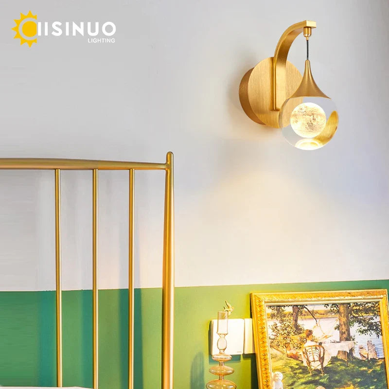 Afralia™ Crystal LED Wall Sconce for Elegant Home Décor