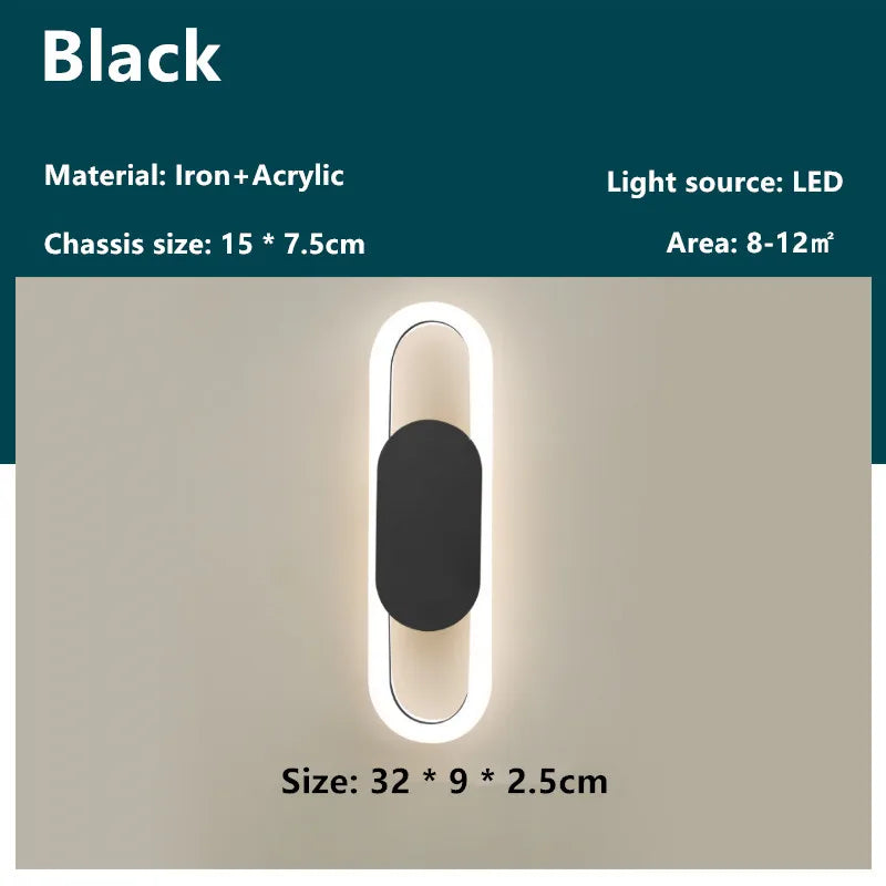 Afralia™ LED Wall Light: Modern, Creative & Nordic Style for Bedroom, Corridor & Background Walls
