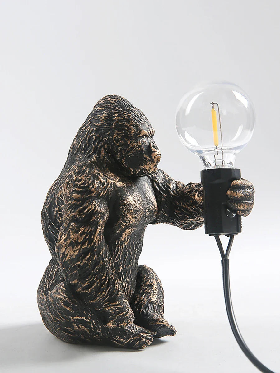 Afralia™ Nordic King Kong Resin Floor Lamp: Modern, Customizable LED Animal Light