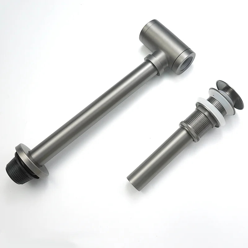 Afralia™ Modern Brushed Chrome Gold Gray Bathroom Sink Drain Filter - Bottle Trap & Drainer
