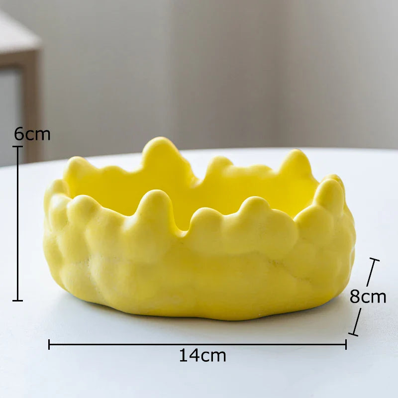 "Afralia™ Ceramic Bubble Clouds Ashtray for Home & Office Smoking Accessories"