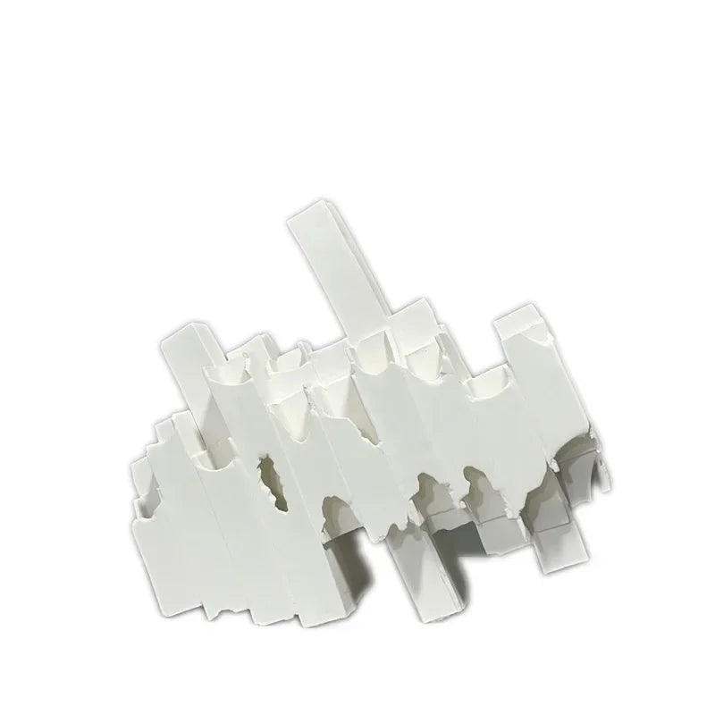 Afralia™ Geometric Ceramics Flower Arrangement Sculpture Square Pipe Irregular Decor