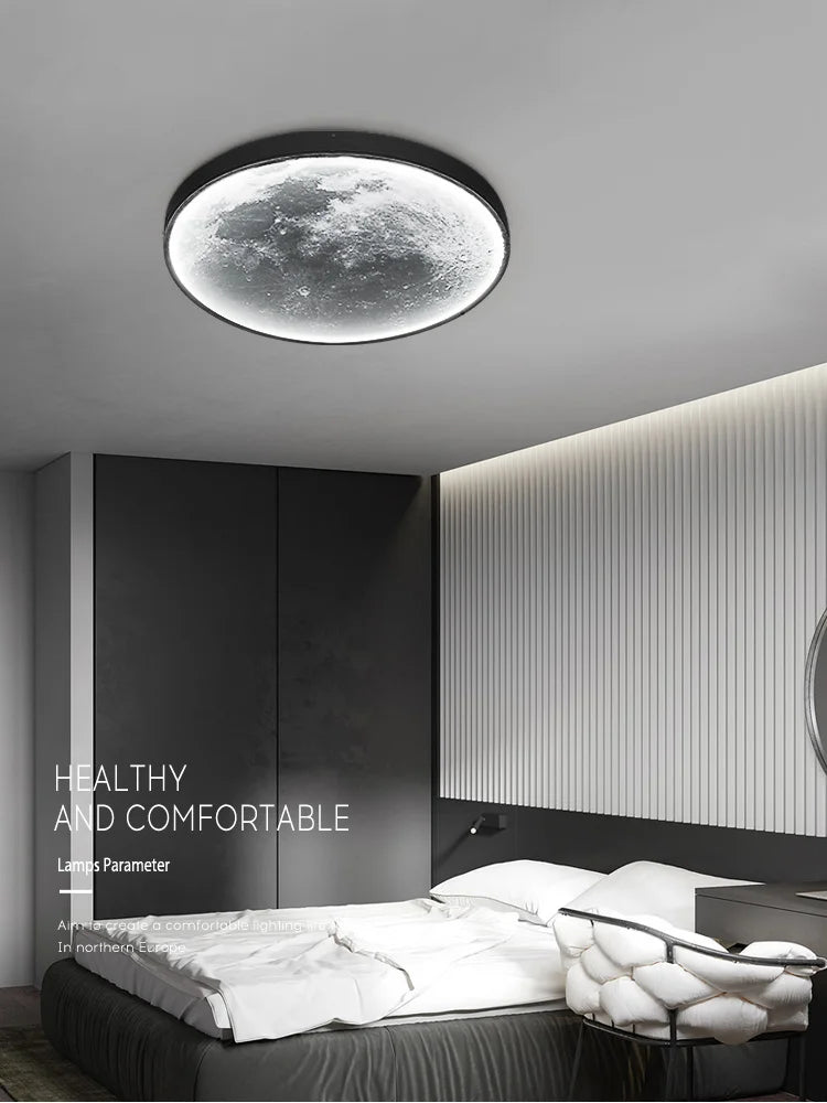 Afralia™ Moon Wall Lamp: Modern Simple Art Decoration for Living Room, Bedroom & Aisle