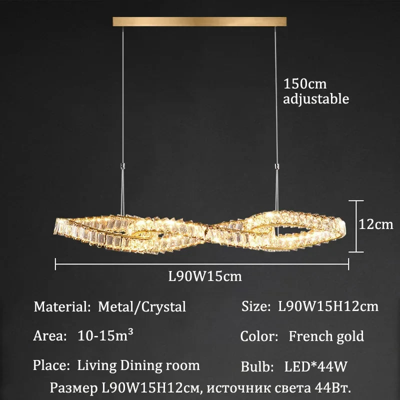 Afralia™ French Gold Crystal Chandeliers with LED Lighting for Luxury Home Décor