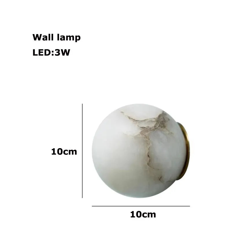 Afralia™ Veined Marble Chandelier Hand-Carved Alabaster Pendant Light