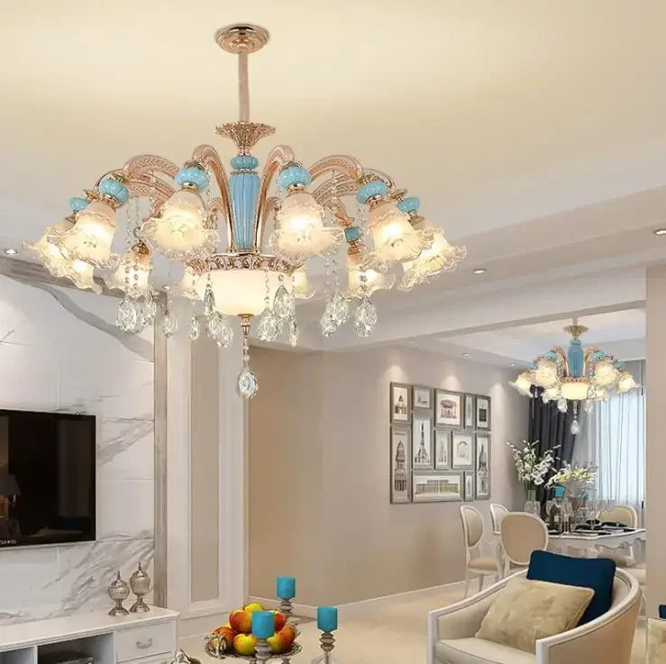 Afralia™ Crystal Chandelier Light - Modern Nordic Living Room Bedroom Lamp