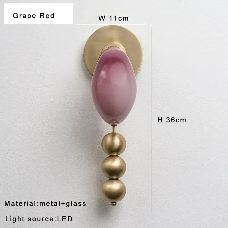 Afralia™ Brass Curve Glass Wall Lamp Bedside Lamps Luxury Wall Mounted Lighting