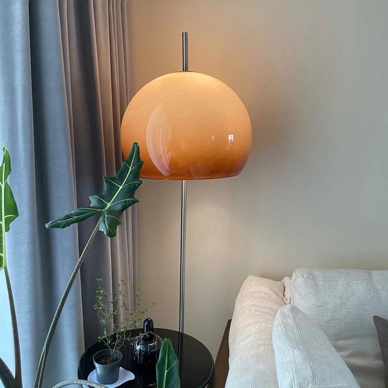 Afralia™ Glass Mushroom Floor Lamp Bauhaus Medieval Retro Industrial Standing Lamp