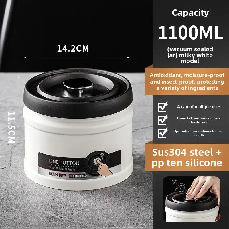 Afralia™ Stainless Steel Airtight Coffee Beans Storage Jar