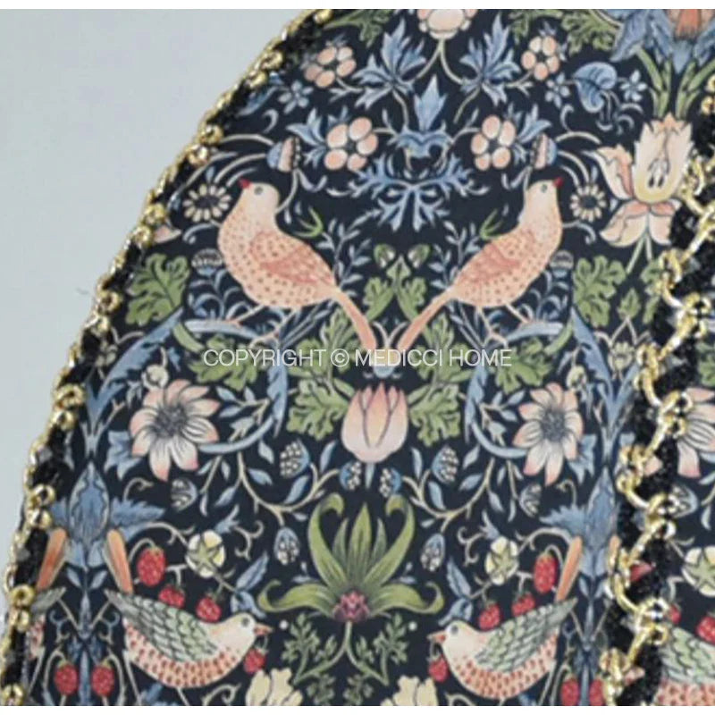 Afralia™ Strawberry Thief Retro Lampshade: Handmade Vintage Floral Luxury Table Cover