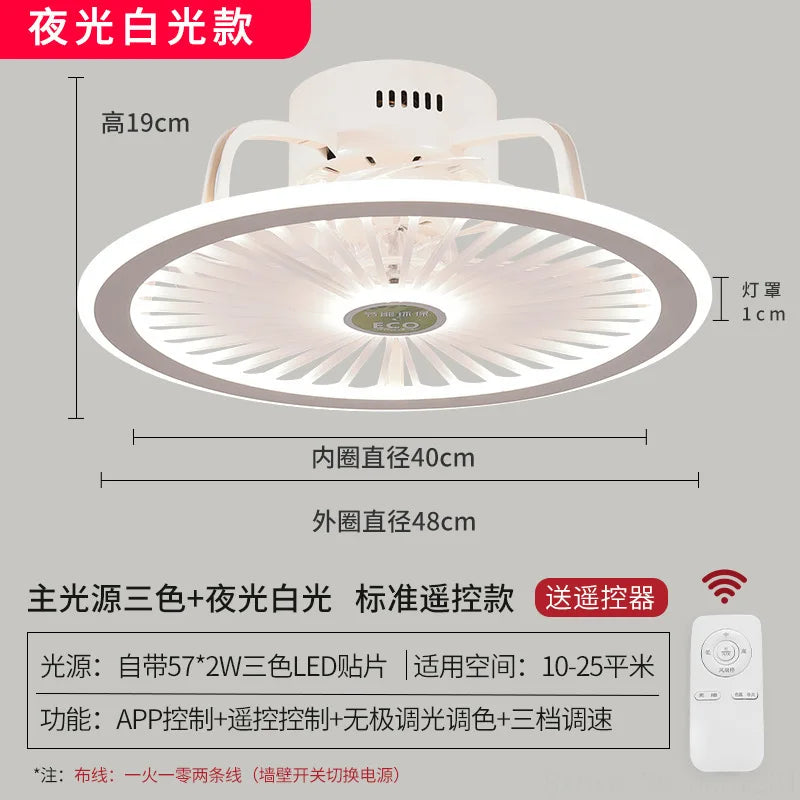 Nordic Style Ceiling Fan Light for Bedroom, Living Room, Children's Room by Afralia™