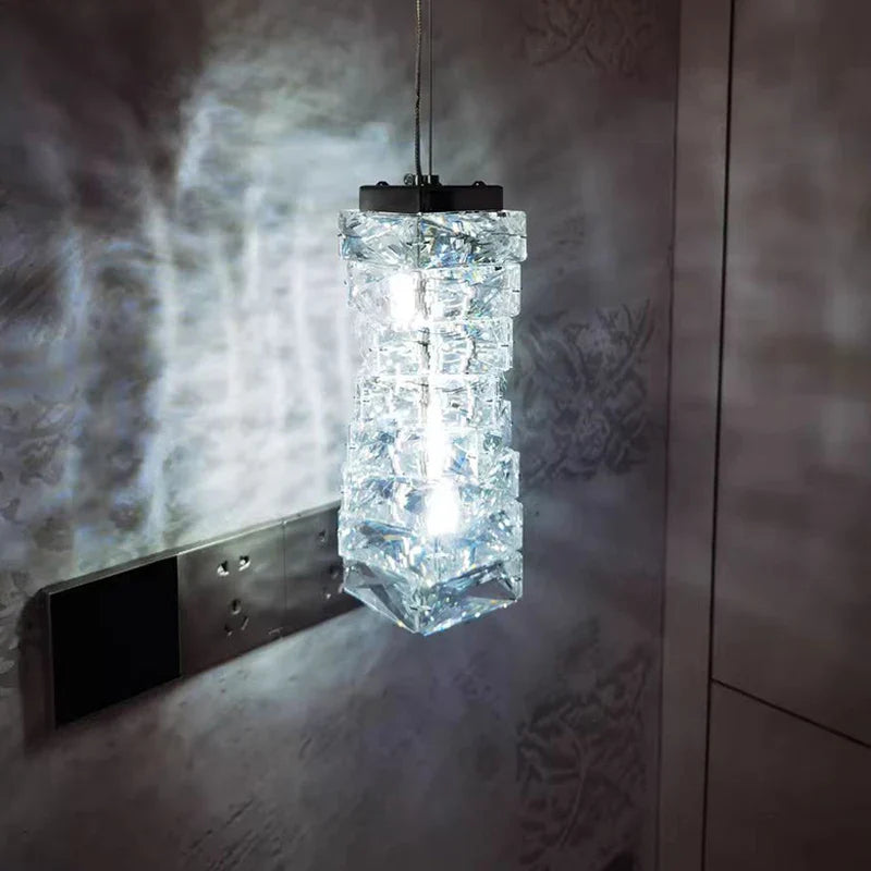 Afralia™ LED Crystal Chandelier for Bedroom Living Room Luxury Ceiling Light