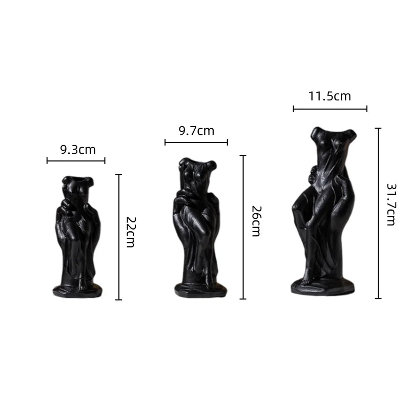 Afralia™ Venus Hand Ceramic Vase Nude Art Decor Ornament Palm Home Decoration