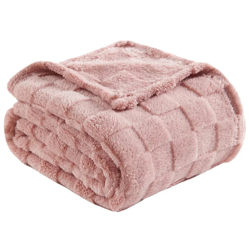 Fluffy Warm Blanket for Sofa Chair by Afralia™ - Cozy Outdoor Camping Picnic Travel