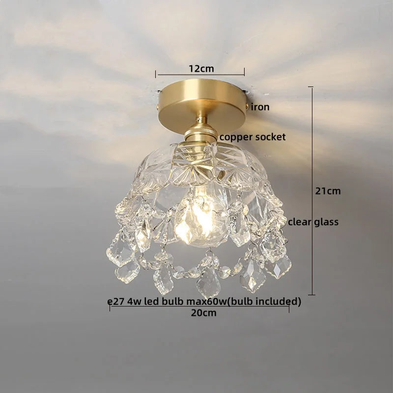 Afralia™ Crystal LED Ceiling Light Luxury Modern Chandelier for Living Room Hallway