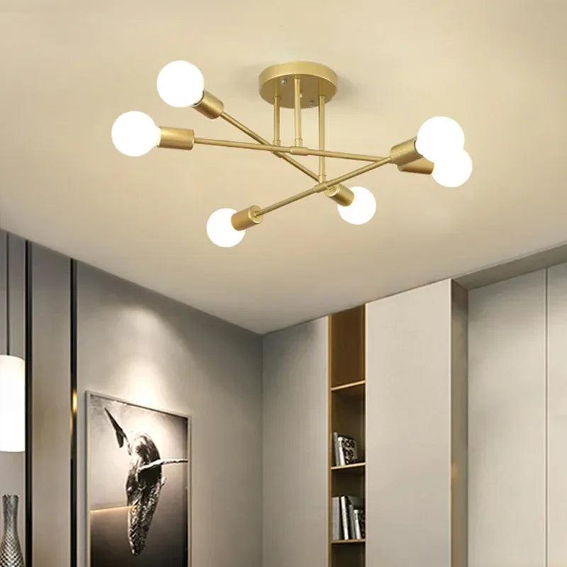 Afralia™ LED Ceiling Chandelier: Modern Light Fixture for Living Room, Bedroom, Hall - Indoor Home Decor