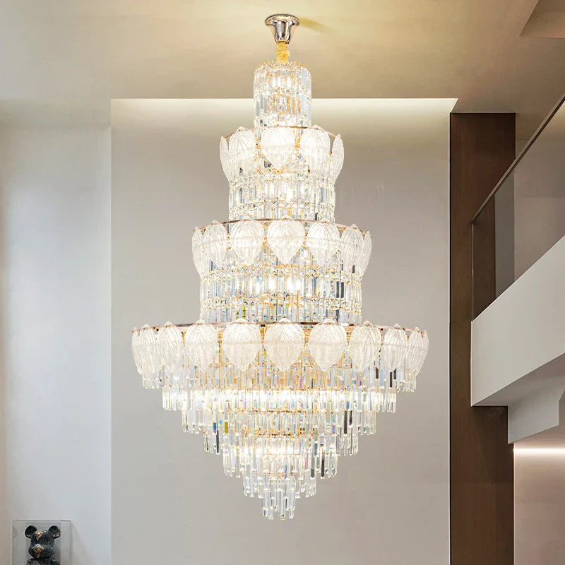 Afralia™ Crystal Duplex Villa Chandelier: Elegant Loft Apartment Light Luxury for Fashionable Living Rooms.