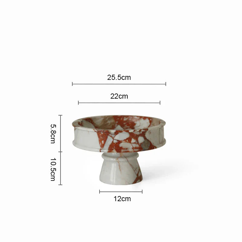 Afralia™ Calacatta Red Marble Vase for Home Decor