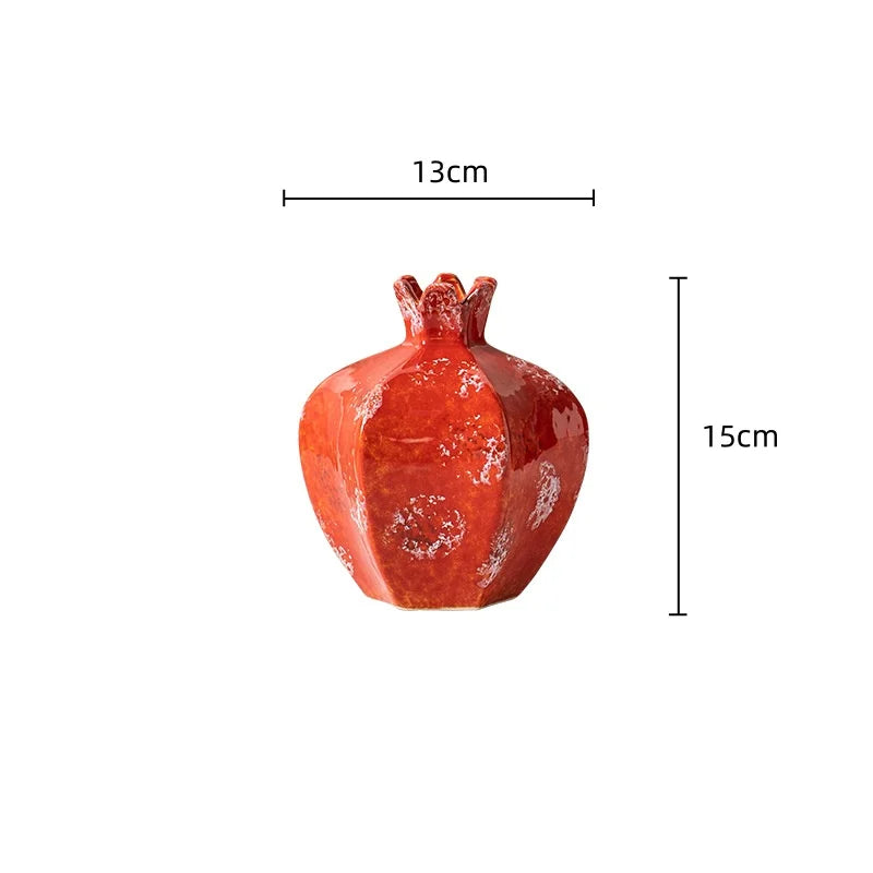 Afralia™ Handmade Pomegranate Ceramic Vase: Stylish Home Decor & Flower Arrangement Accessory