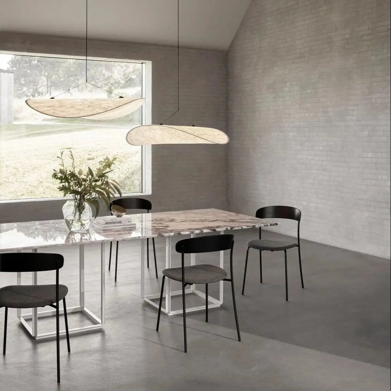 Afralia™ Silk Fabric Tense Pendant Light: Modern Nordic LED Chandelier for Home Decor