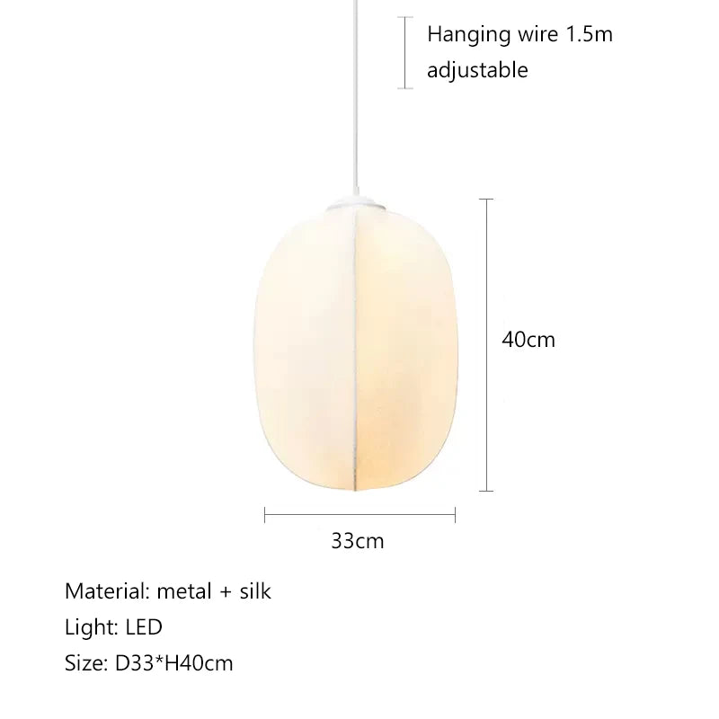 Afralia™ Silk Chandelier: Nordic Wabi Sabi LED Pendant Light for Home, Bar, and Dining Room