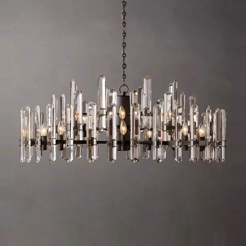 Afralia™ Crystal Chandelier Lighting for Living Room