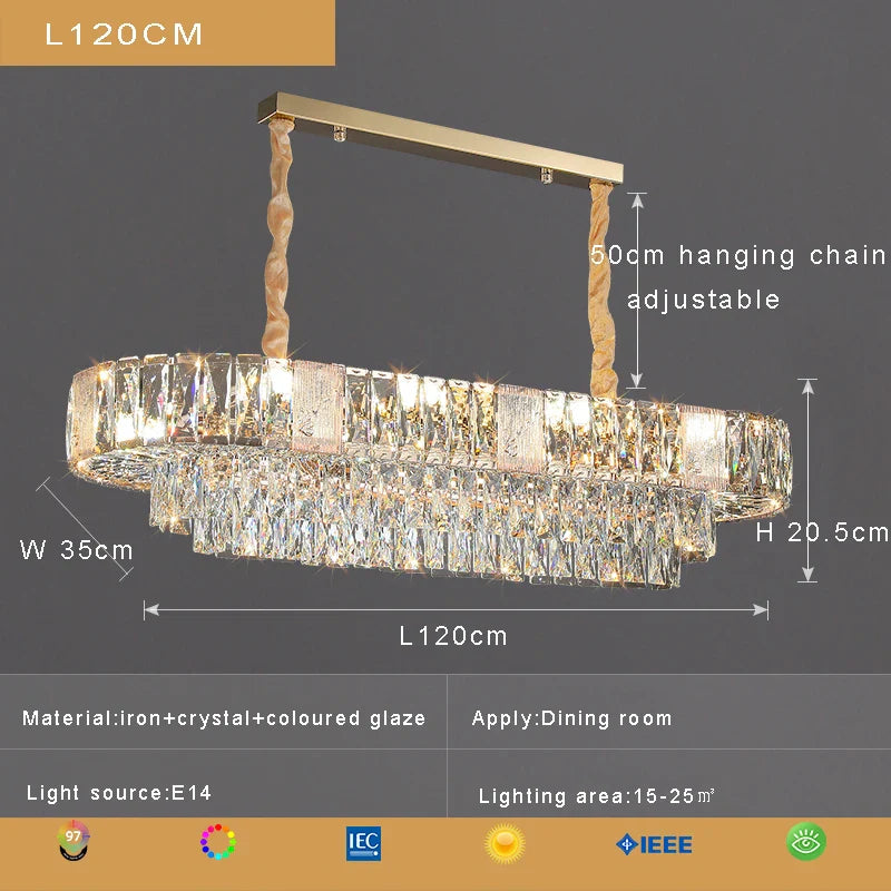 Afralia™ Clear Crystal Chandelier for Elegant Home Décor and Dining Room Ambiance