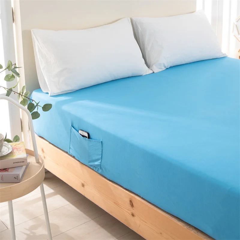 Afralia™ Luxe Sanding Fitted Sheet: High-Quality King Queen Bed Linen
