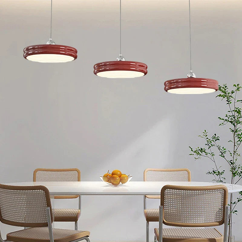 Afralia™ Circular Modern Chandelier Pendant Light Dimmable Indoor Lamp for Dining & Kitchen Island