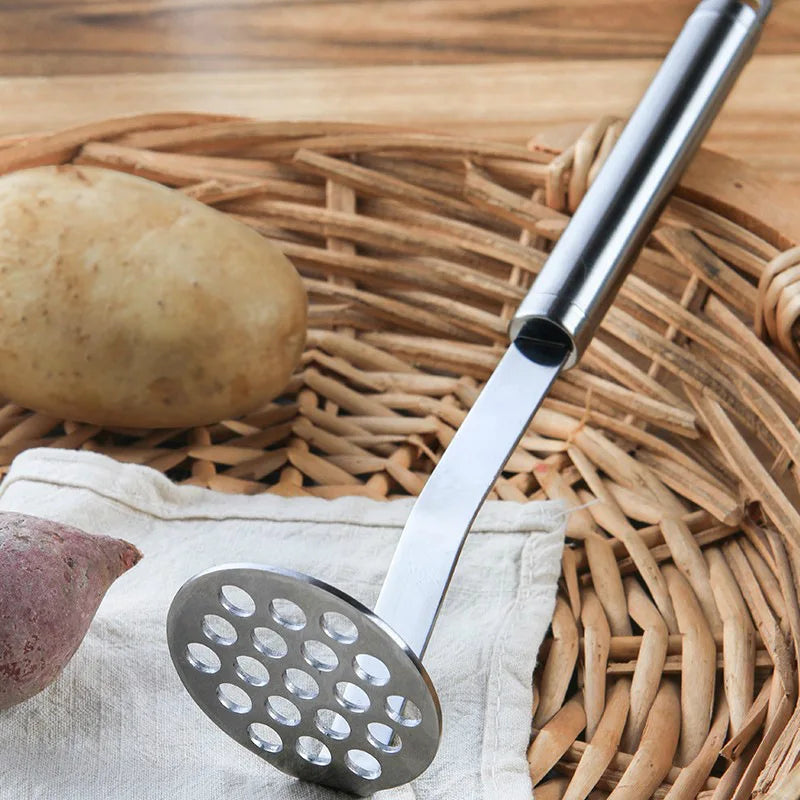 Afralia™ Stainless Steel Potato Masher High Quality Manual Fruit Vegetable Cutter