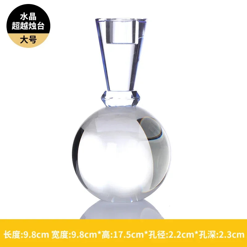 Afralia™ Crystal Candle Holder: Elegant Table Centerpiece for Romantic Events & Home Decor
