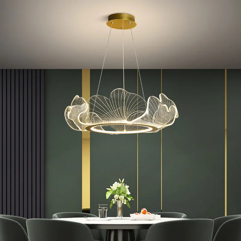 Afralia™ Petal Chandelier: Modern Luxury LED Lotus Leaf Lamp for Villa, Living Room, Bedroom & Restaurant