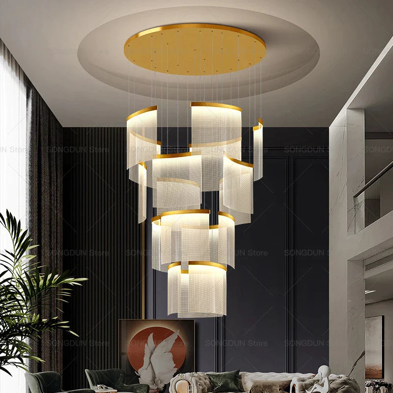 Afralia™ Acrylic Chandelier: Modern Nordic Style Lighting for Luxury Living Room & Staircase