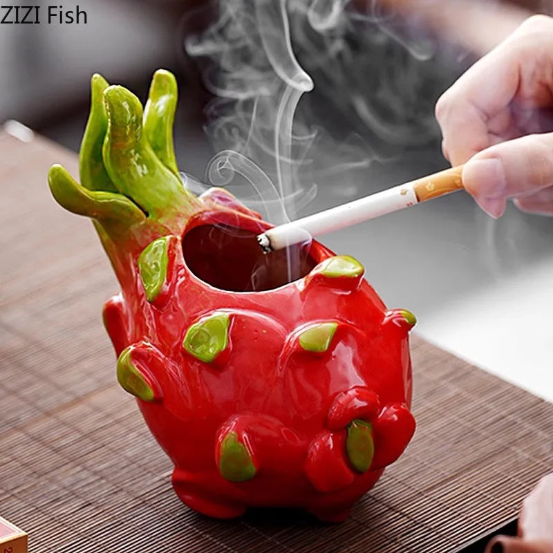 Afralia™ Pitaya Ceramic Ashtray - Smoking Accessory Gift for Him